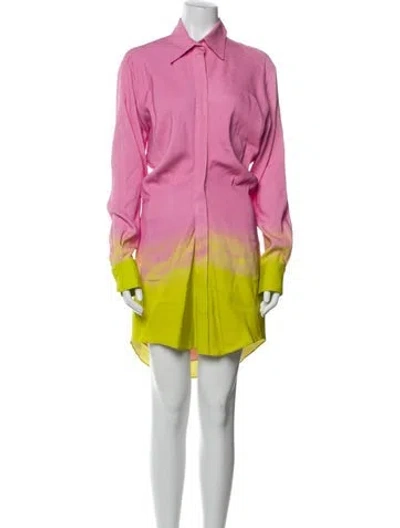 Pre-owned Brandon Maxwell Knee-length Dress In Pink