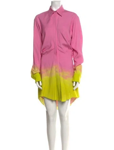 Pre-owned Brandon Maxwell Knee-length Dress In Pink