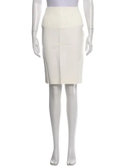 Pre-owned Brandon Maxwell Knee-length Skirt In White