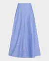 Brandon Maxwell The Knox Low-rise Pima Cotton Midi Skirt