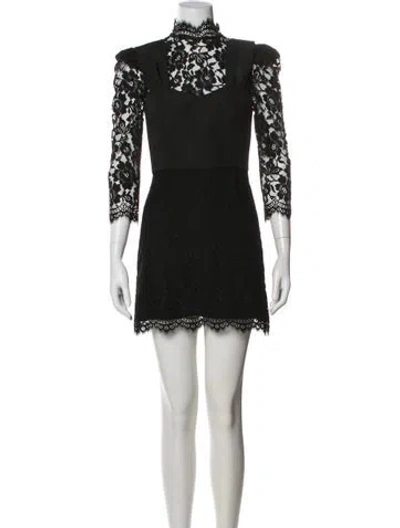 Pre-owned Brandon Maxwell Lace Pattern Mini Dress W/ Tags In Gray