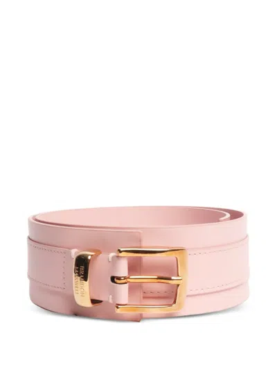 Pre-owned Brandon Maxwell Leather Belt In Pink