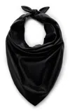 Brandon Maxwell Leather Scarf In Black