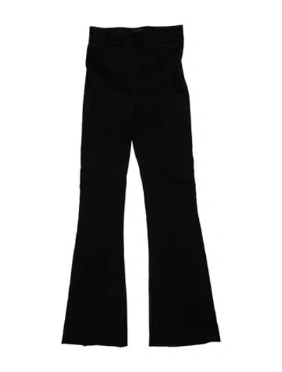 Pre-owned Brandon Maxwell Linen Flared Pants In Black