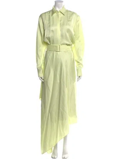 Pre-owned Brandon Maxwell Long Dress In Green