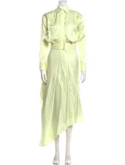 Pre-owned Brandon Maxwell Long Dress In Green