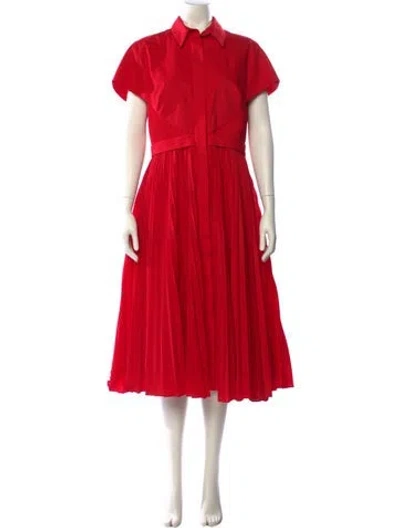 Pre-owned Brandon Maxwell Long Dress In Red