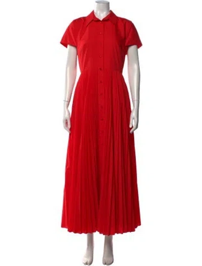 Pre-owned Brandon Maxwell Long Dress In Red