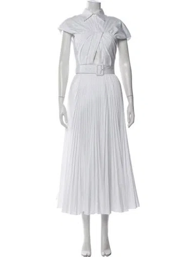 Pre-owned Brandon Maxwell Long Dress In White