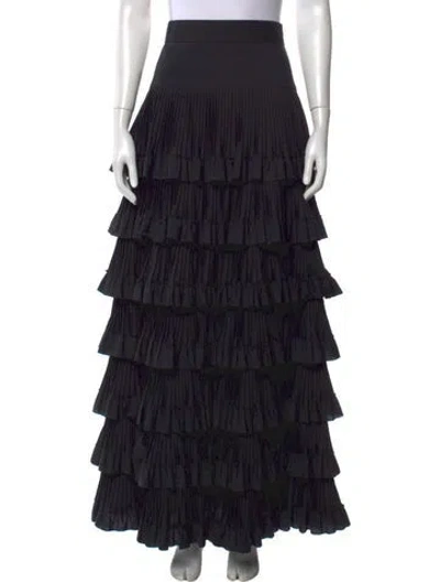 Pre-owned Brandon Maxwell Long Skirt In Black