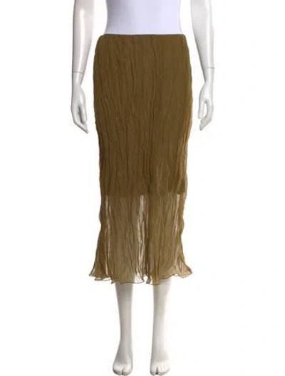 Pre-owned Brandon Maxwell Long Skirt W/ Tags In Green