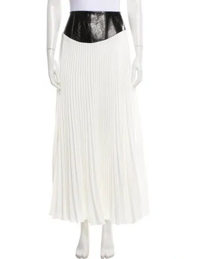 Pre-owned Brandon Maxwell Long Skirt In White