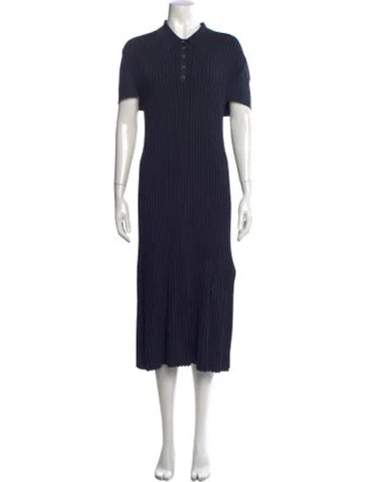 Pre-owned Brandon Maxwell Midi Length Dress In Blue