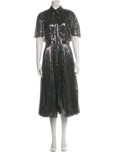 Pre-owned Brandon Maxwell Midi Length Dress In Green