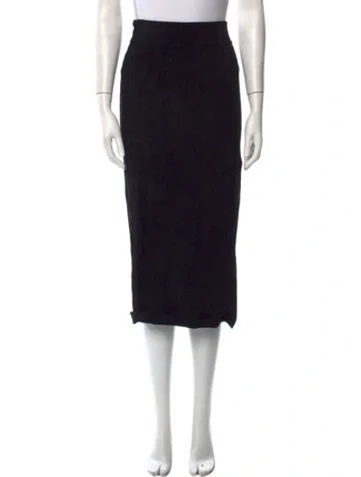 Pre-owned Brandon Maxwell Midi Length Skirt In Black