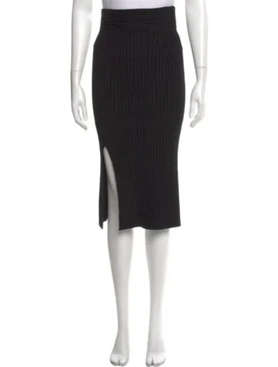 Pre-owned Brandon Maxwell Midi Length Skirt In Black