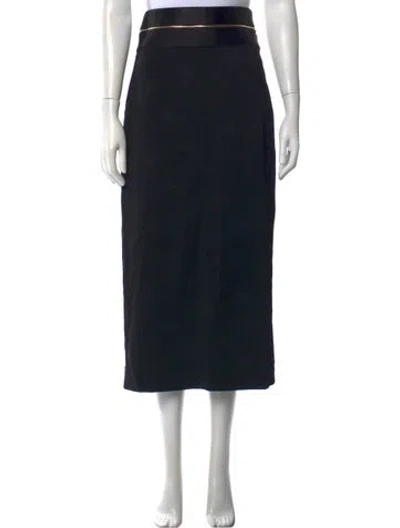 Pre-owned Brandon Maxwell Midi Length Skirt In Black