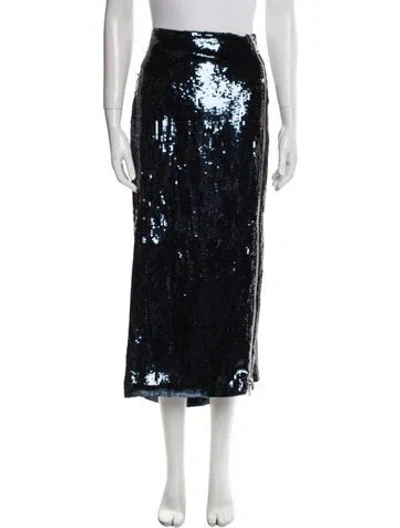 Pre-owned Brandon Maxwell Midi Length Skirt In Blue