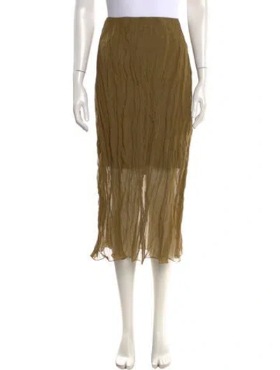 Pre-owned Brandon Maxwell Midi Length Skirt W/ Tags In Green