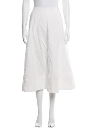 Pre-owned Brandon Maxwell Midi Length Skirt In White