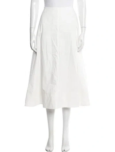 Pre-owned Brandon Maxwell Midi Length Skirt In White