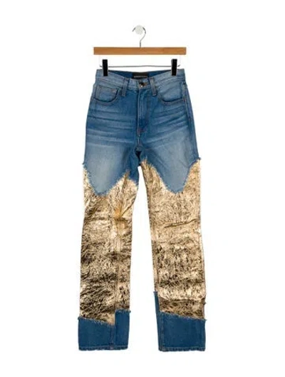 Pre-owned Brandon Maxwell Mid-rise Straight Leg Jeans