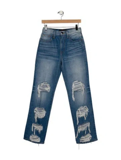 Pre-owned Brandon Maxwell Mid-rise Straight Leg Jeans In Blue