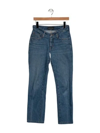 Pre-owned Brandon Maxwell Mid-rise Straight Leg Jeans In Blue
