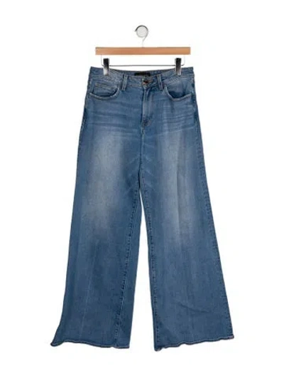 Pre-owned Brandon Maxwell Mid-rise Wide Leg Jeans In Blue