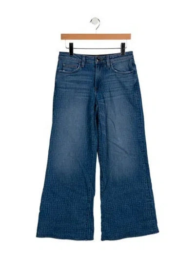 Pre-owned Brandon Maxwell Mid-rise Wide Leg Jeans In Blue