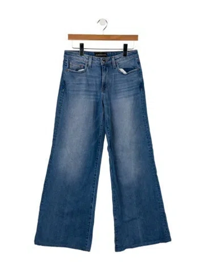 Pre-owned Brandon Maxwell Mid-rise Wide Leg Jeans In Blue