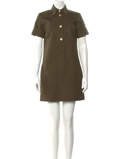 Pre-owned Brandon Maxwell Mini Dress In Green