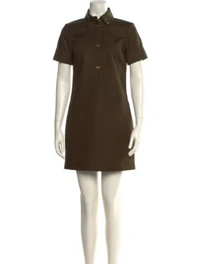 Pre-owned Brandon Maxwell Mini Dress In Green