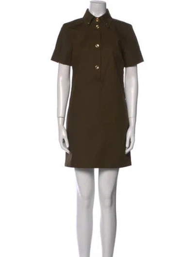 Pre-owned Brandon Maxwell Mini Dress In Green