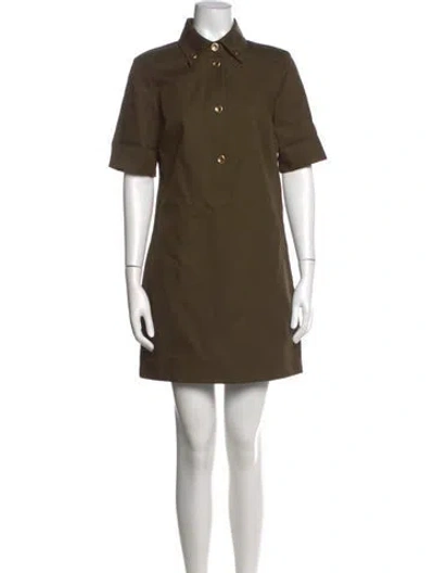Pre-owned Brandon Maxwell Mini Dress In Green