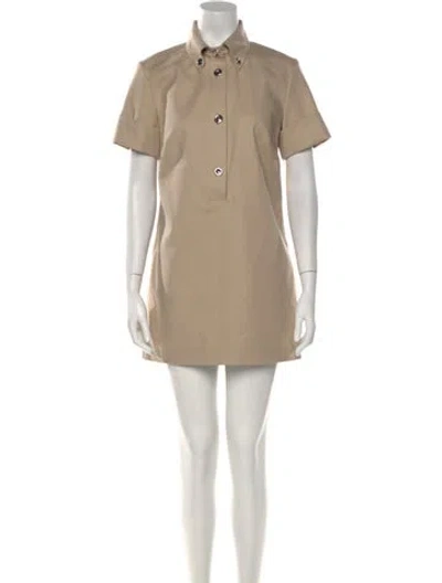 Pre-owned Brandon Maxwell Mini Dress In Neutral