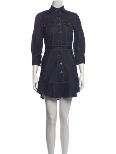 Pre-owned Brandon Maxwell Mini Dress W/ Tags In Blue