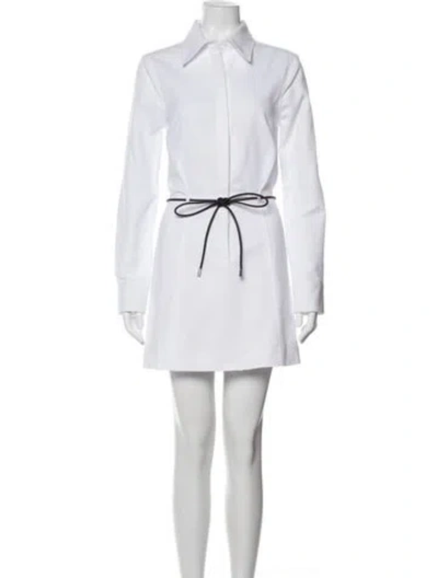 Pre-owned Brandon Maxwell Mini Dress In White