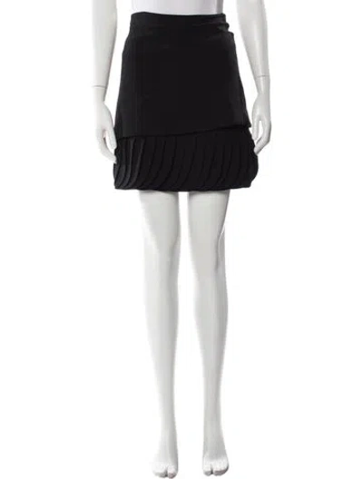 Pre-owned Brandon Maxwell Mini Skirt In Black