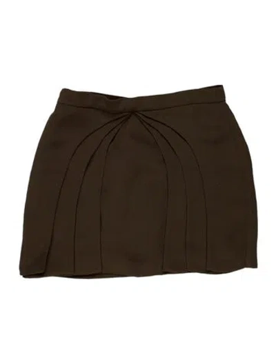 Pre-owned Brandon Maxwell Mini Skirt In Green