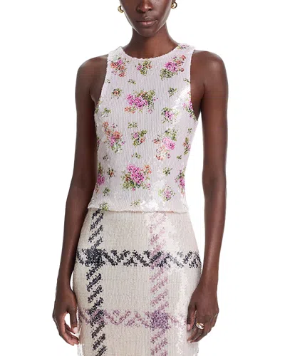 Brandon Maxwell Noemi Paillette Tank In Pink