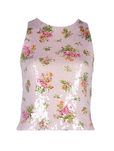 Brandon Maxwell The Noemi Embellished Tank Top In Multi