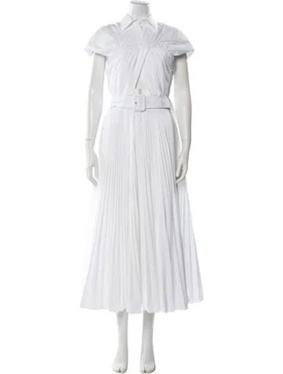 Pre-owned Brandon Maxwell Off-the-shoulder Long Dress In White