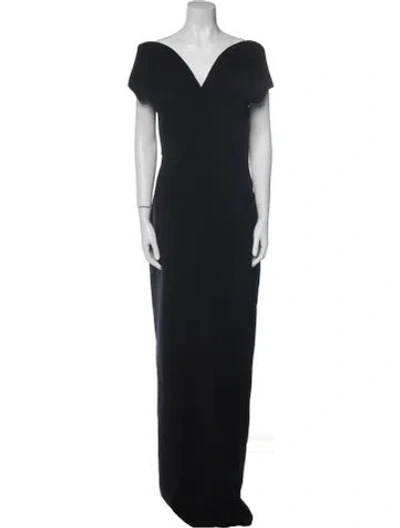 Pre-owned Brandon Maxwell One-shoulder Long Dress W/ Tags In Blue