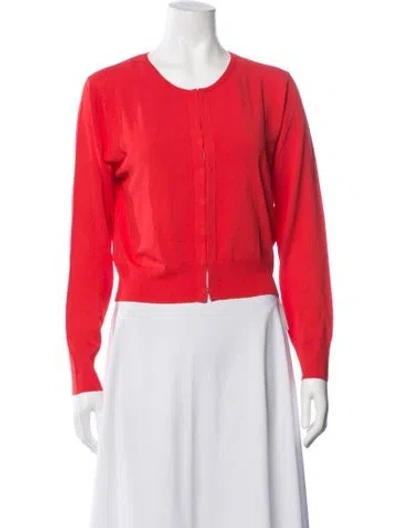 Pre-owned Brandon Maxwell Open Front Sweater In Orange