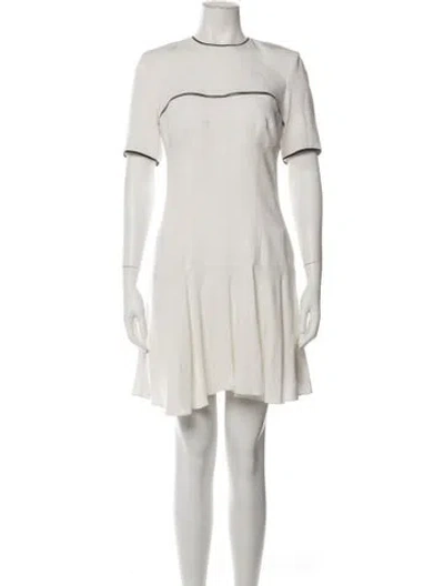 Pre-owned Brandon Maxwell Patterned Mini Dress In Neutrals