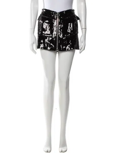 Pre-owned Brandon Maxwell Patterned Mini Skirt In Blue