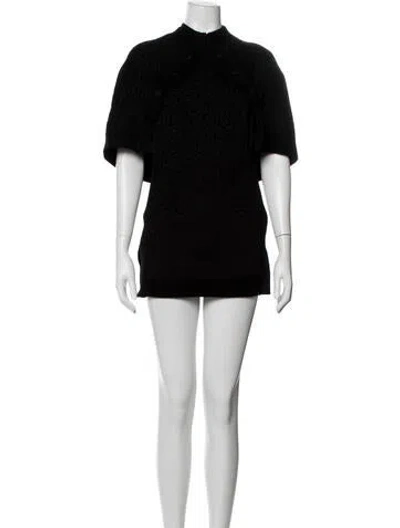 Pre-owned Brandon Maxwell Patterned Pleated Accents Dress Set W/ Tags In Black