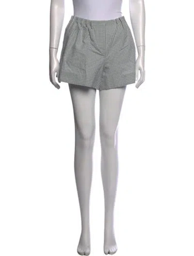 Pre-owned Brandon Maxwell Plaid Print Mini Shorts W/ Tags In Pink