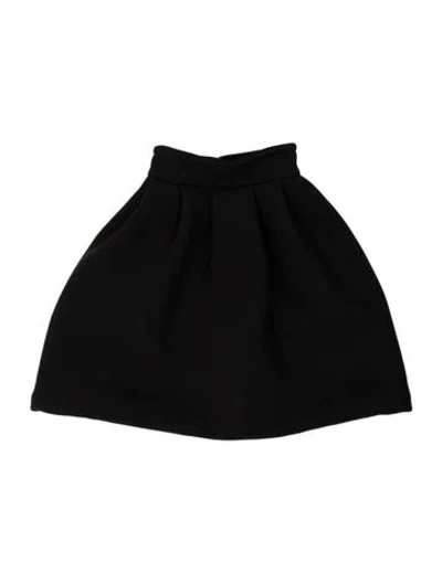 Pre-owned Brandon Maxwell Pleated Accents Mini Skirt In Black